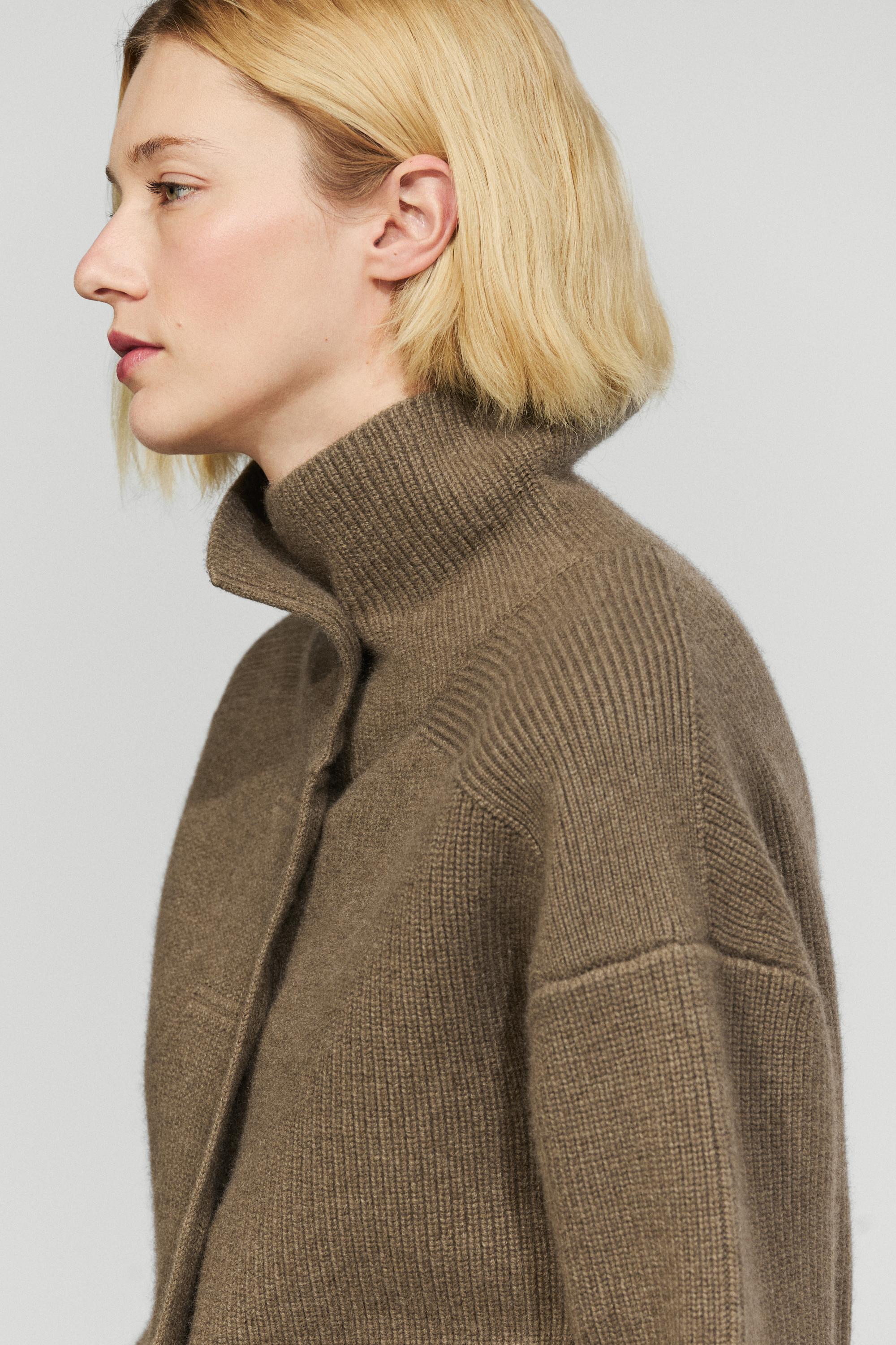 100% cashmere cross-over knit cardigan